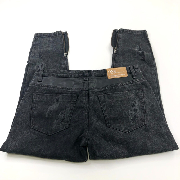 One Teaspoon Trashed Free Birds 28 (Fit 33W 26.5L) Mid Rise Distressed Jean - Picture 1 of 11